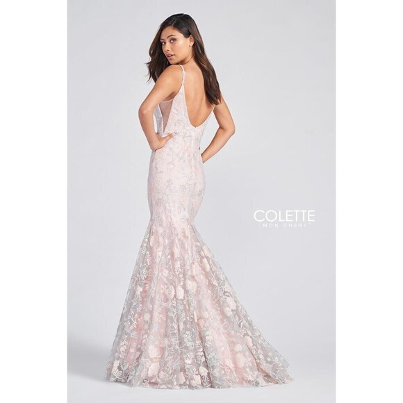 Colette Floral Fit & Flare Gown CL12233 - Picture 2 of 7